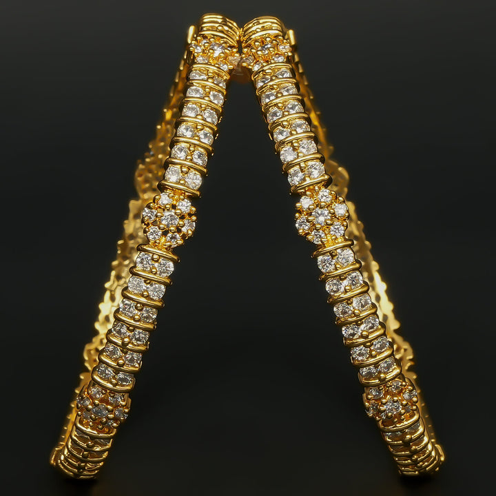 CZ Gold Finish Bangles
