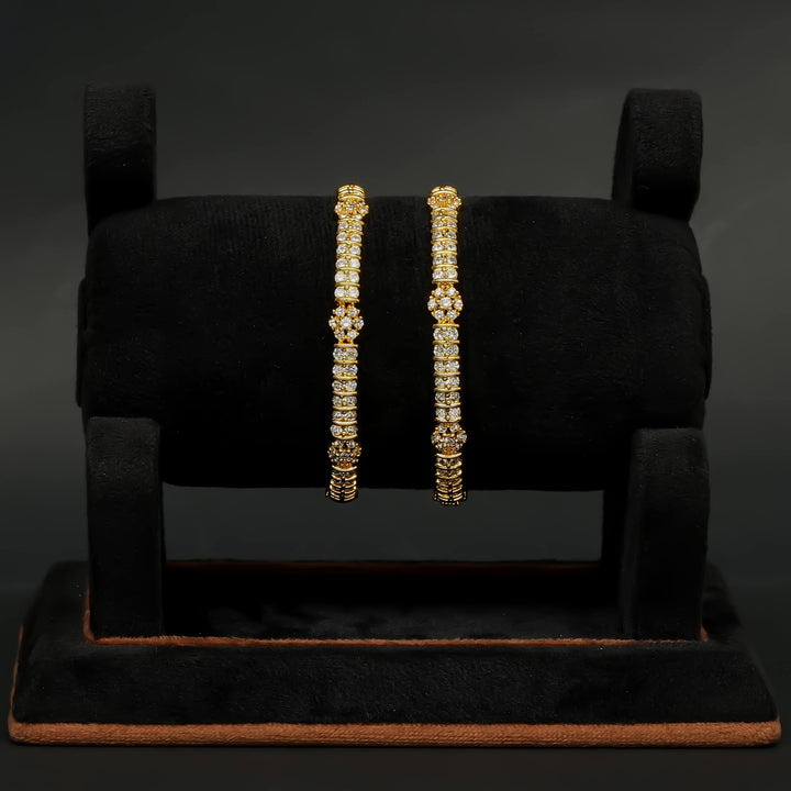 CZ Gold Finish Bangles