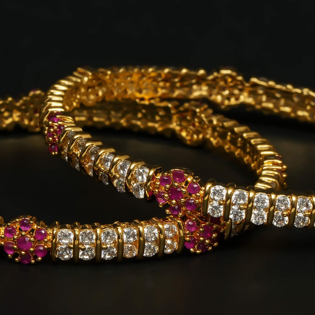 CZ Ruby Bangles