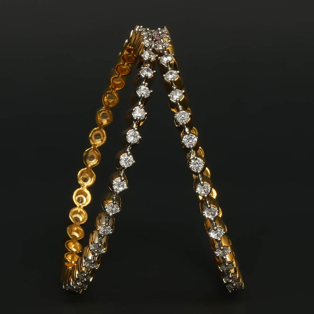 CZ Diamond Finish Bangles