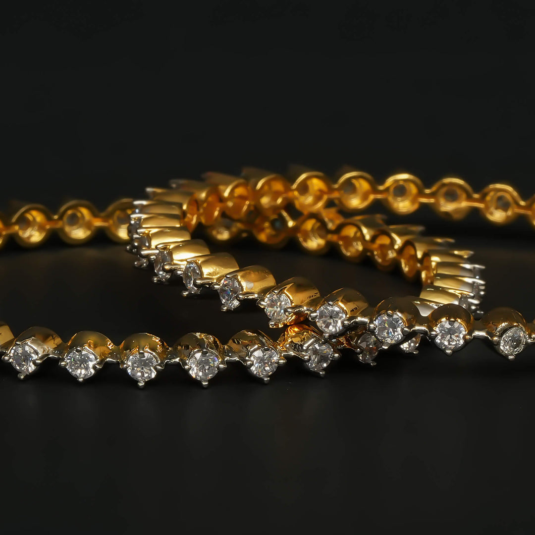 CZ Diamond Finish Bangles