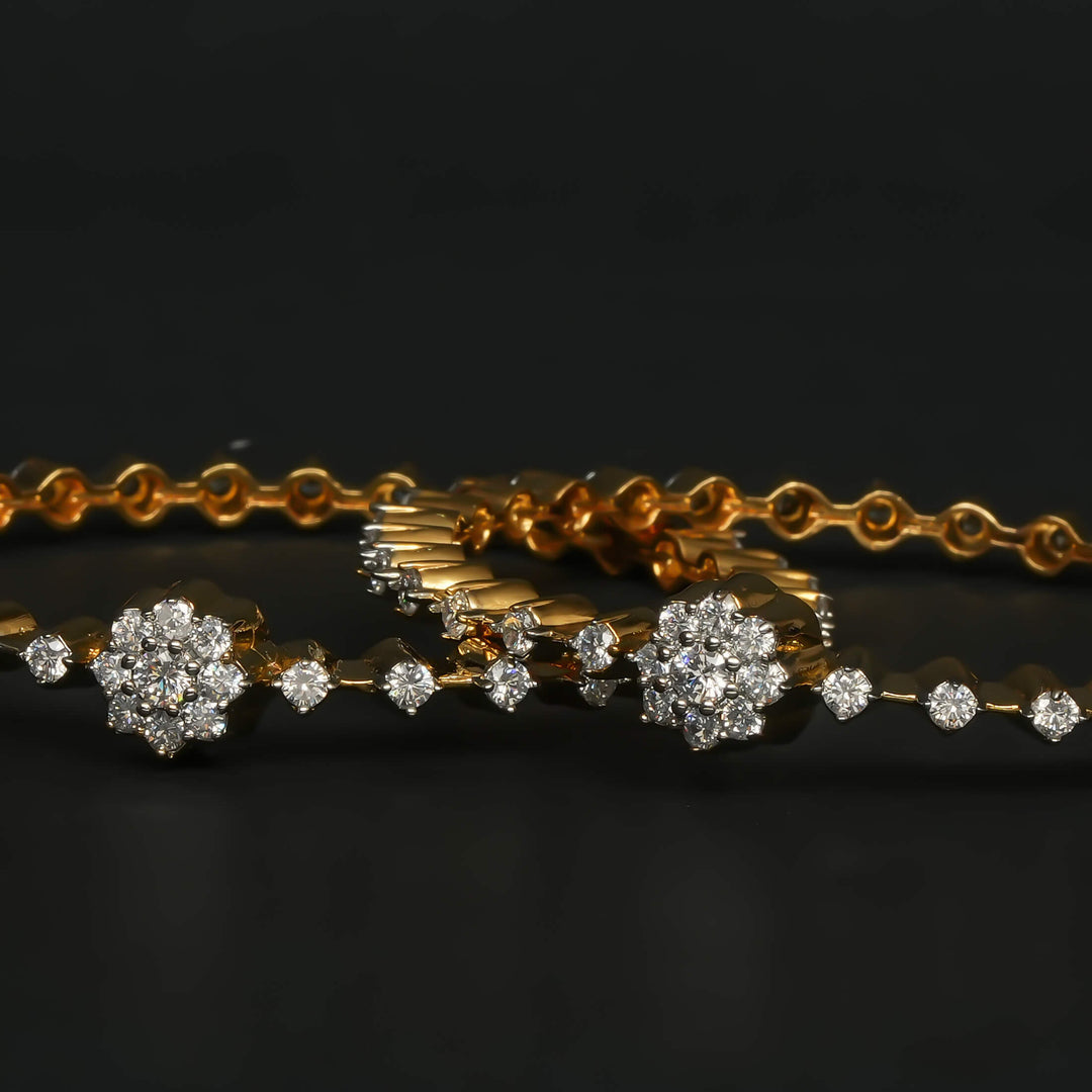 CZ Diamond Finish Bangles