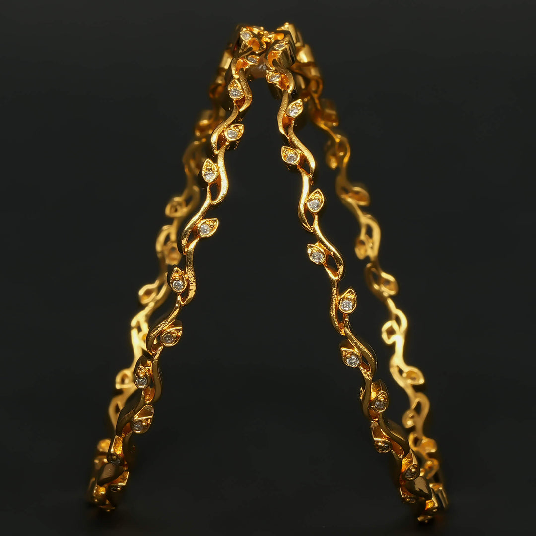 CZ Gold Finish Bangles