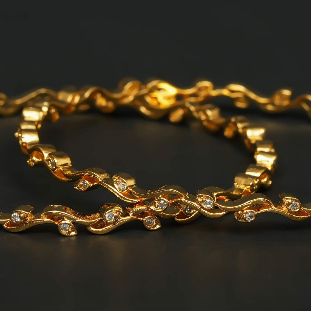 CZ Gold Finish Bangles