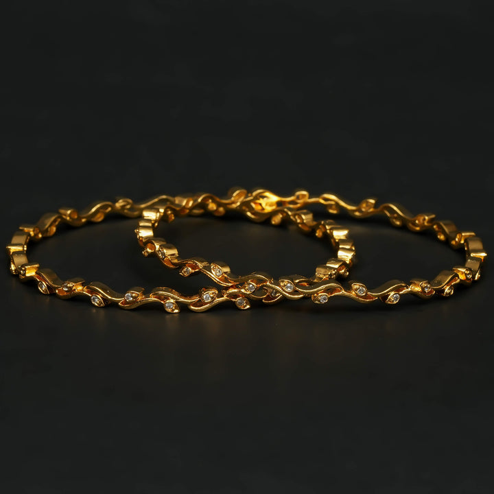 CZ Gold Finish Bangles