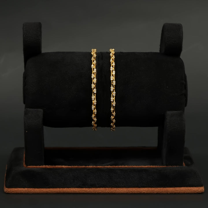 CZ Gold Finish Bangles