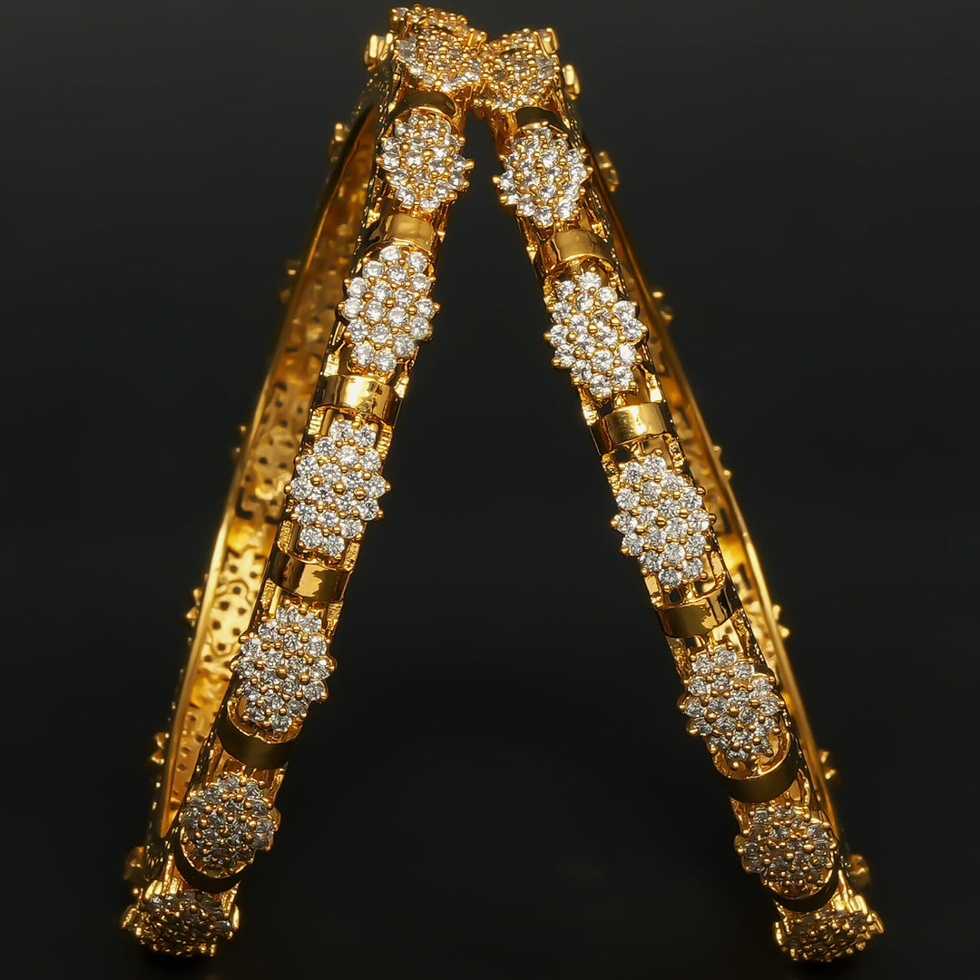 CZ Gold Finish Bangles