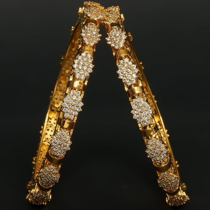 CZ Gold Finish Bangles