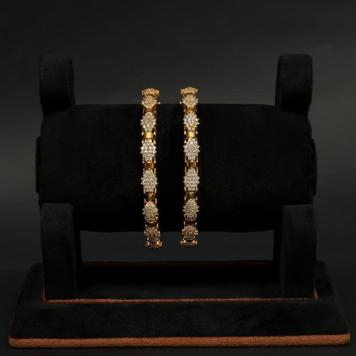 CZ Gold Finish Bangles