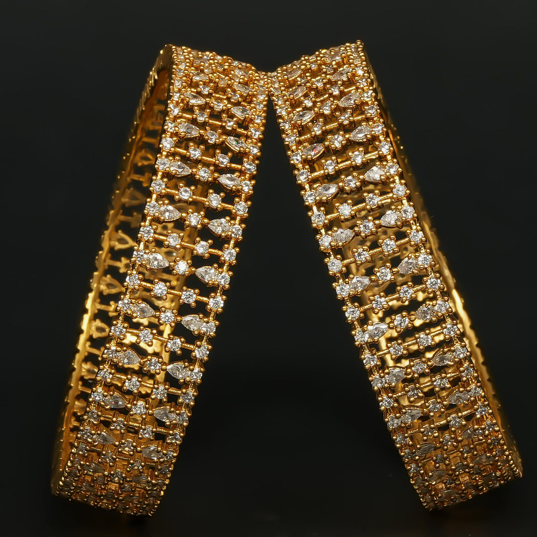 CZ Gold Finish Bangles