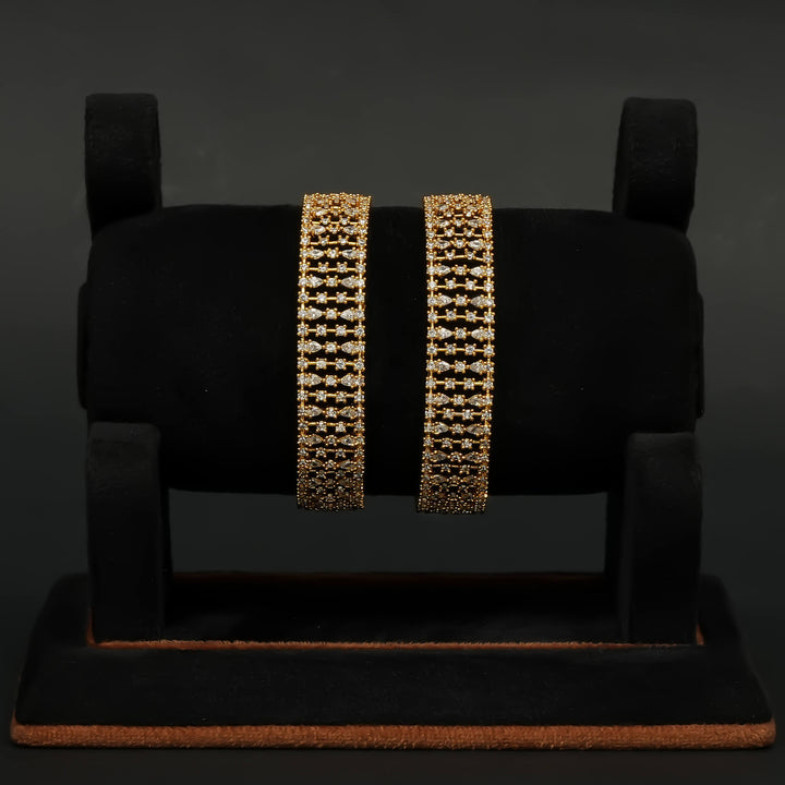 CZ Gold Finish Bangles
