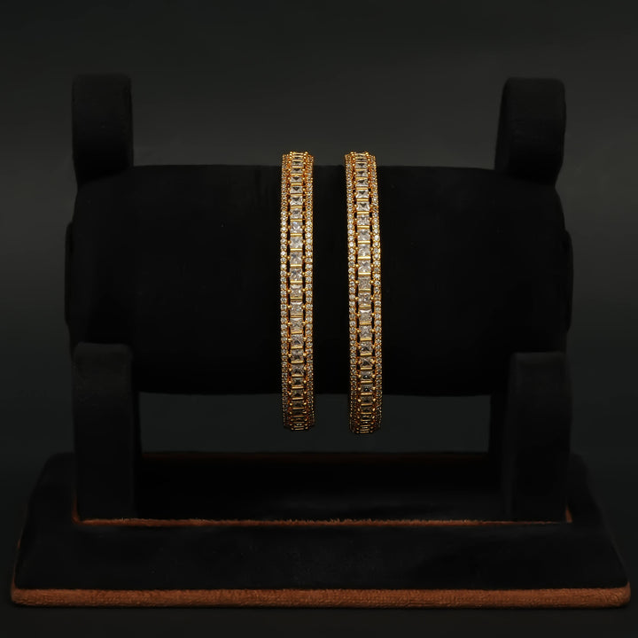 CZ Gold Finish Bangles