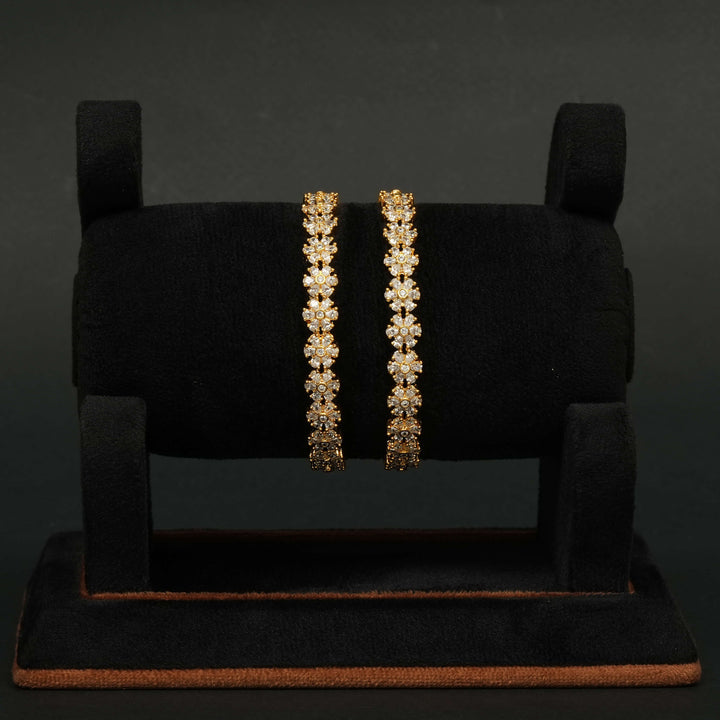 CZ Gold Finish Bangles