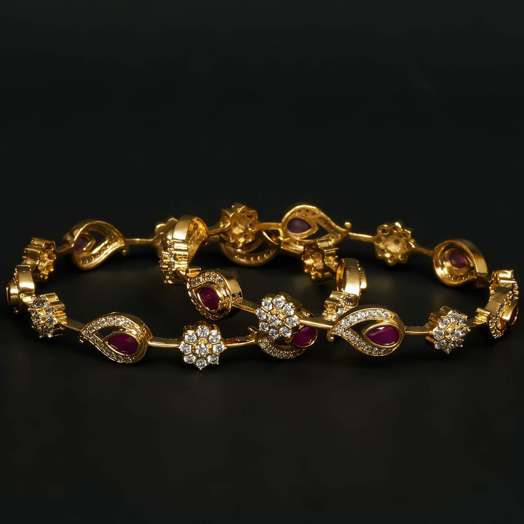 CZ Ruby Bangles