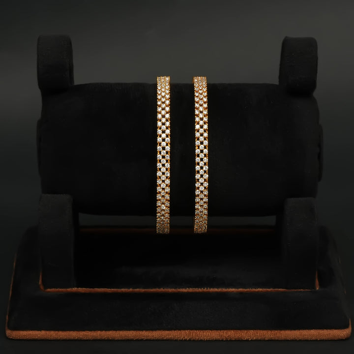 CZ Gold Finish Bangles