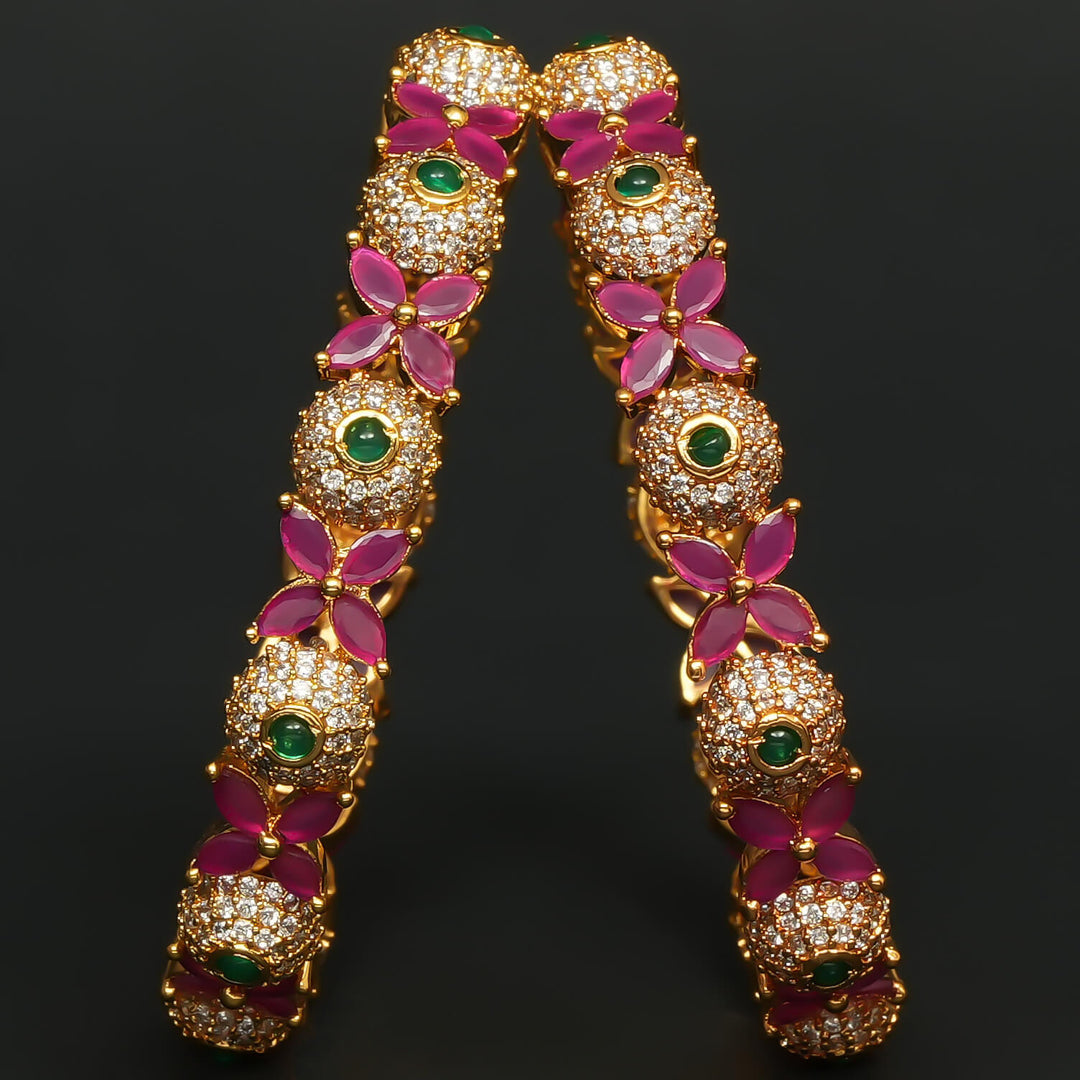 CZ Gold Finish Bangles