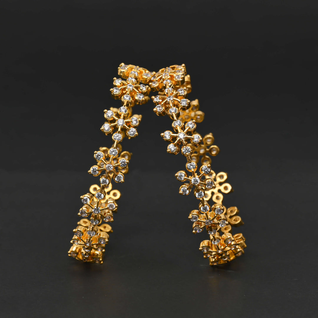 CZ Gold Finish Bangles