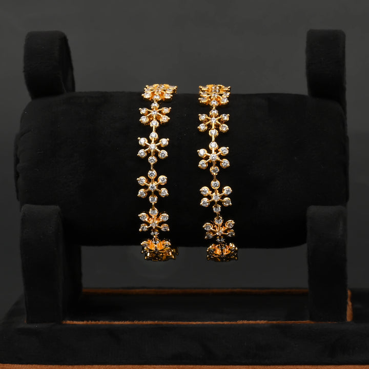 CZ Gold Finish Bangles