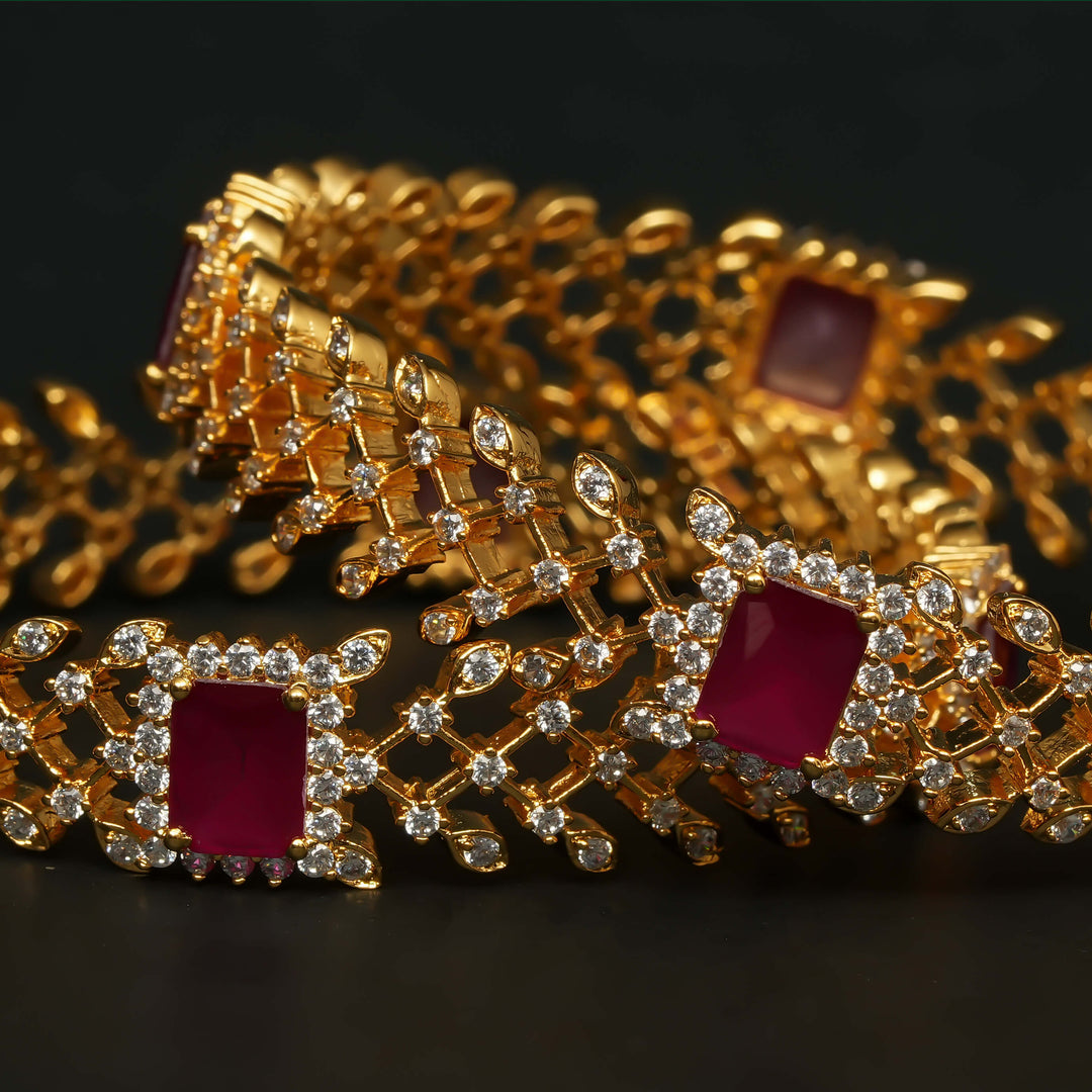 CZ Ruby Bangles
