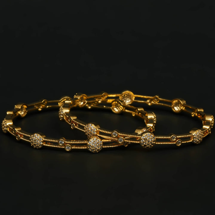 CZ Gold Finish Bangles