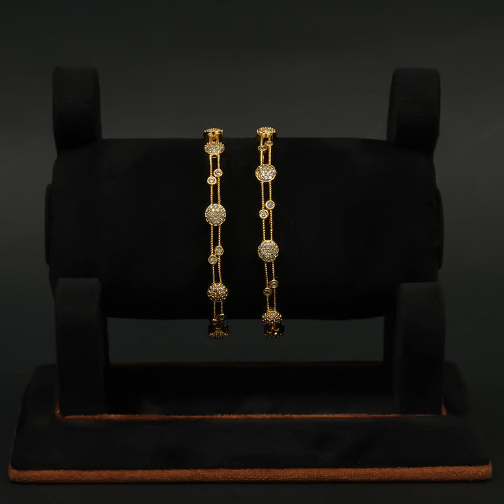 CZ Gold Finish Bangles