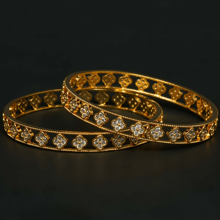 CZ Gold Finish Bangles