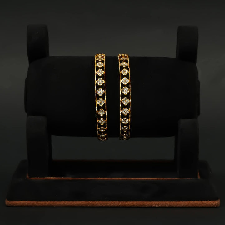 CZ Gold Finish Bangles