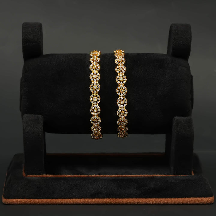 CZ Gold Finish Bangles