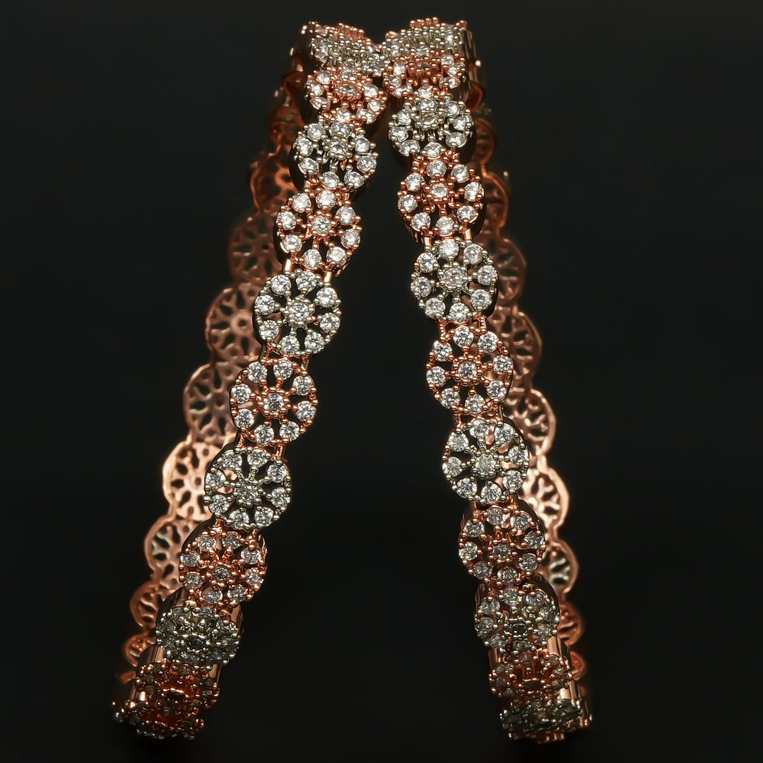 CZ Rose Gold Bangles