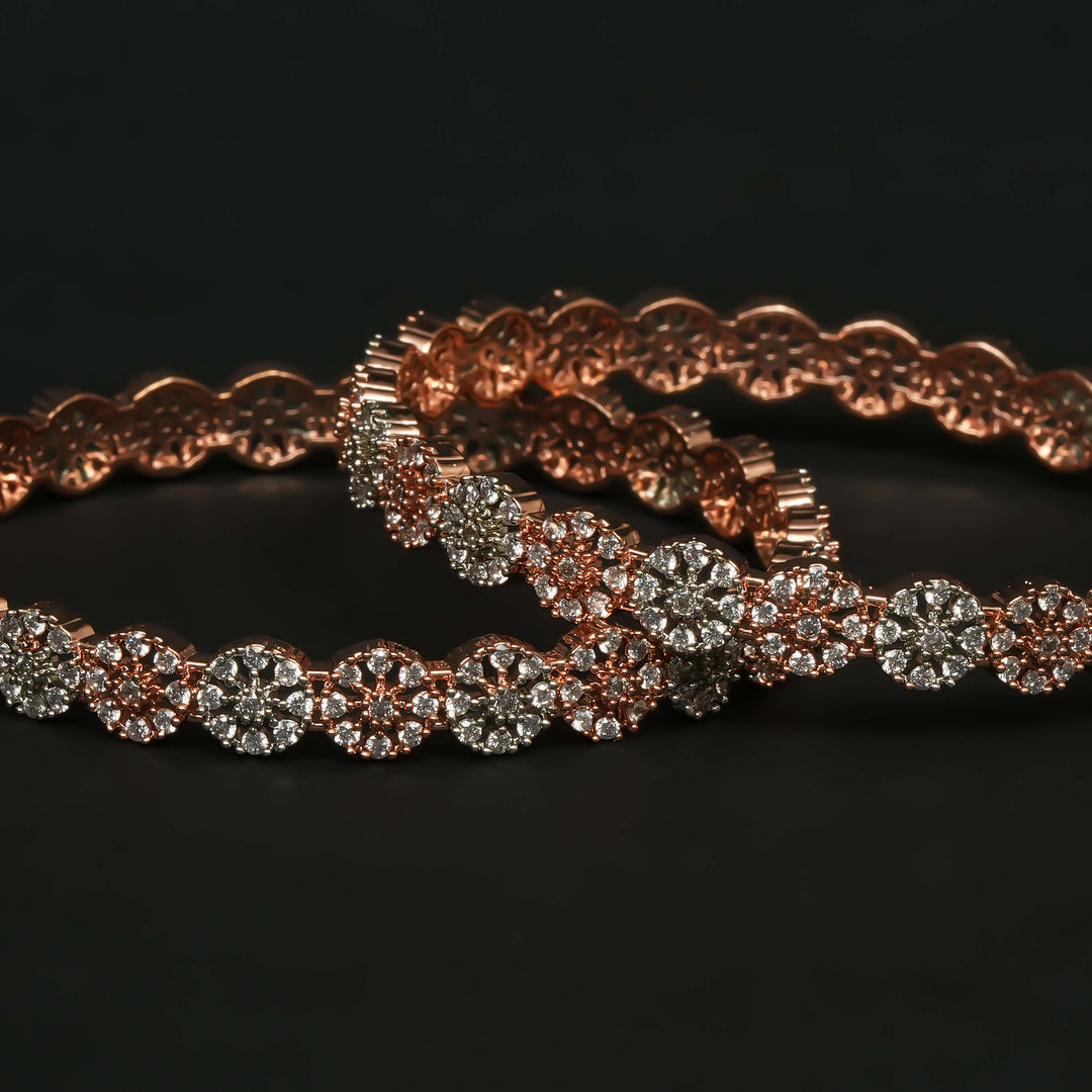 CZ Rose Gold Bangles