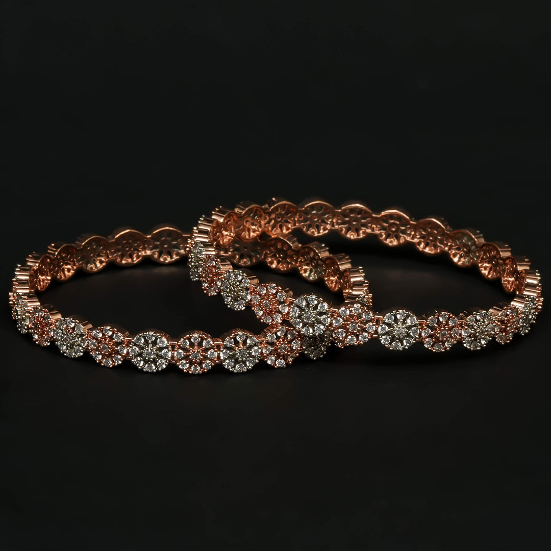 CZ Rose Gold Bangles