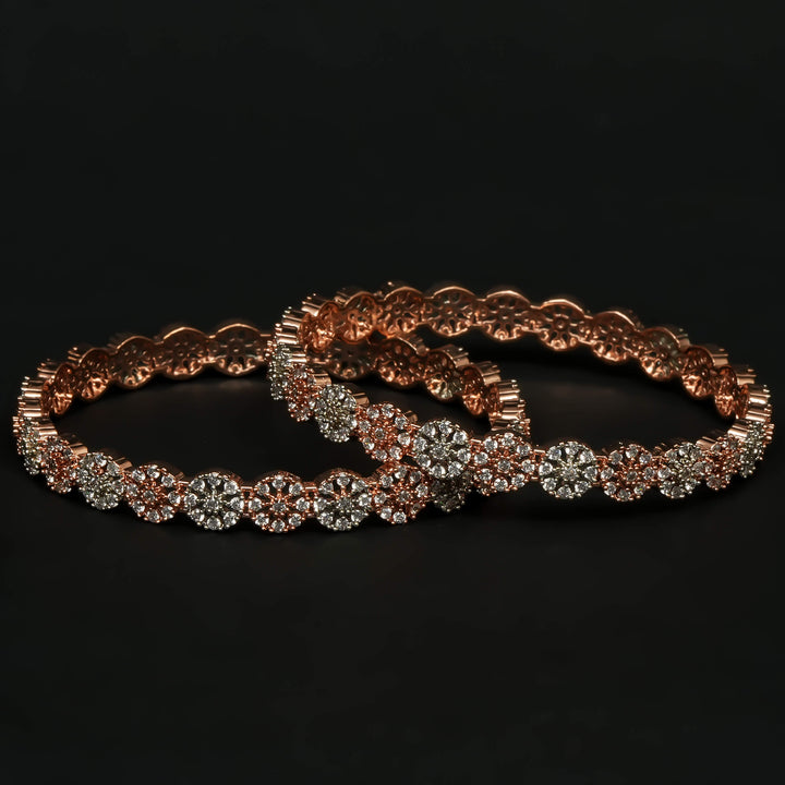 CZ Rose Gold Bangles