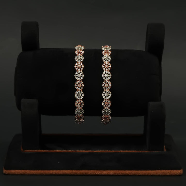 CZ Rose Gold Bangles