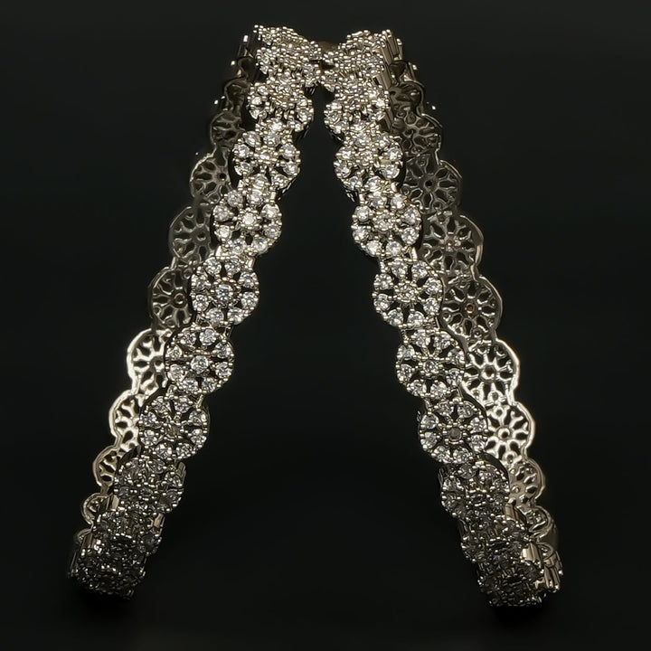 CZ White Finish Bangles