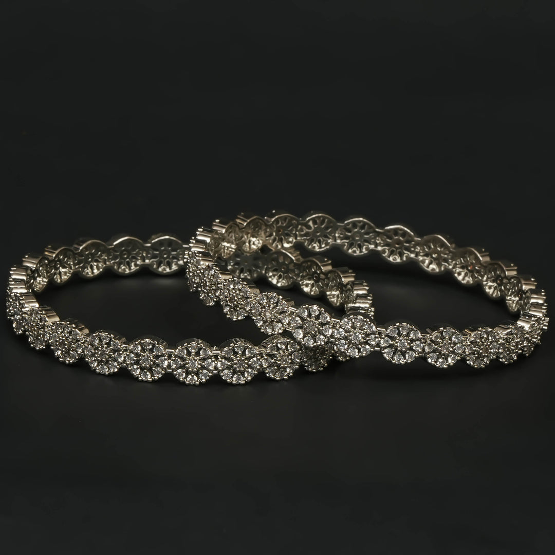 CZ White Finish Bangles