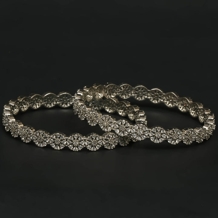 CZ White Finish Bangles