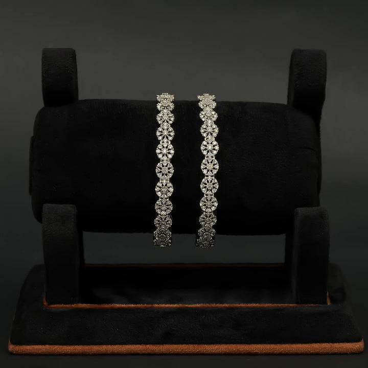 CZ White Finish Bangles