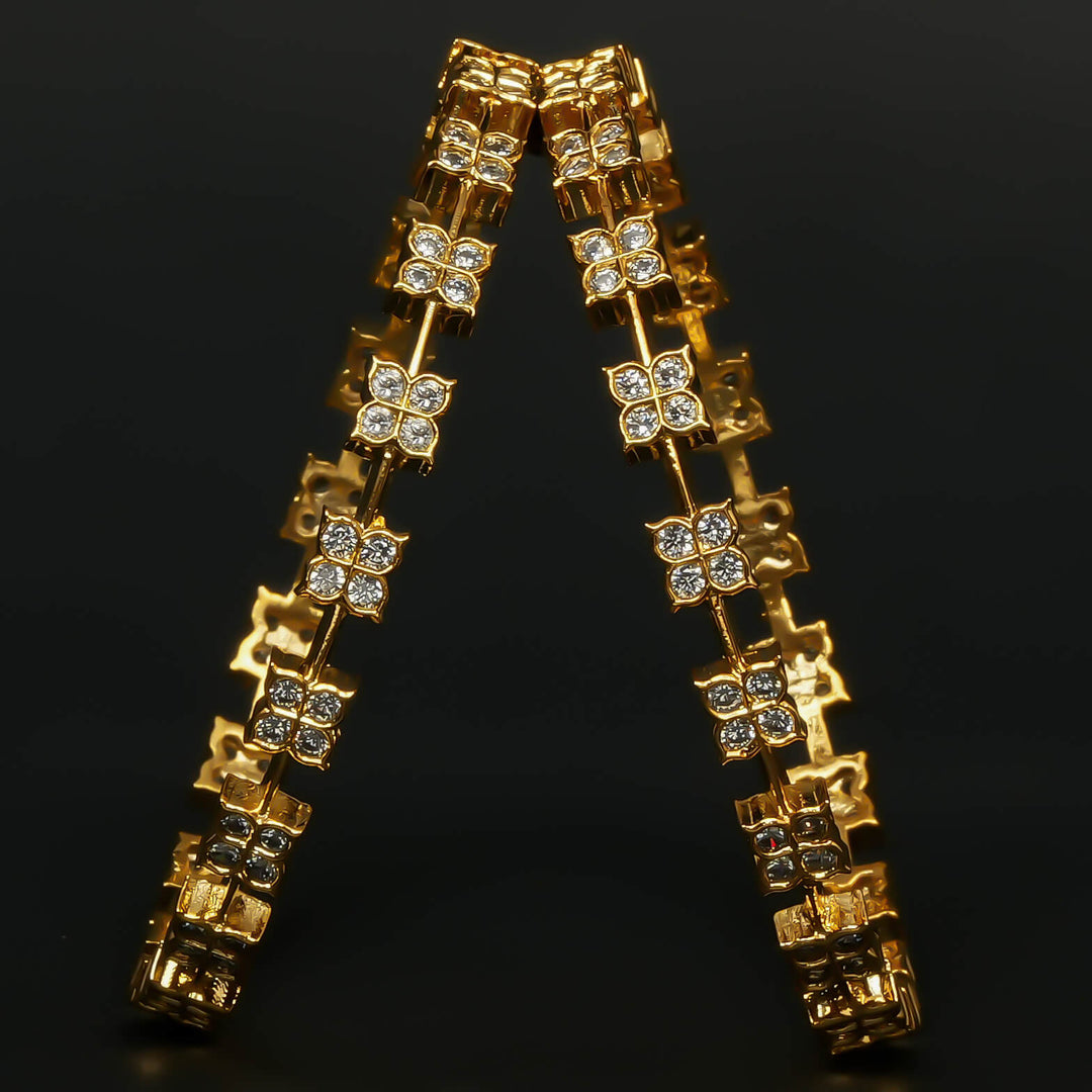 CZ Gold Finish Bangles
