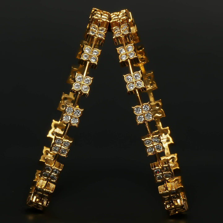CZ Gold Finish Bangles