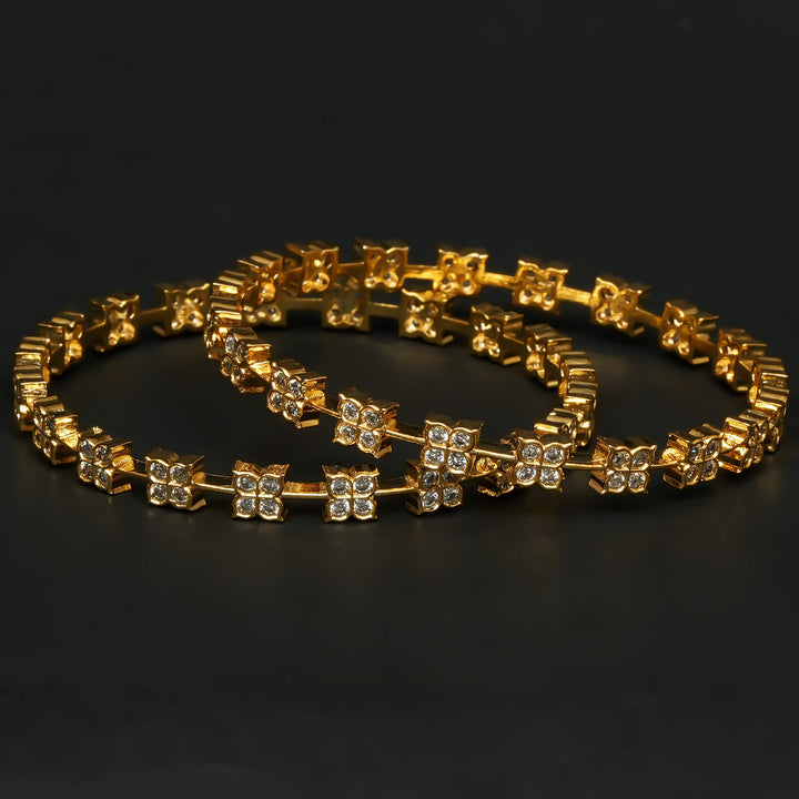 CZ Gold Finish Bangles