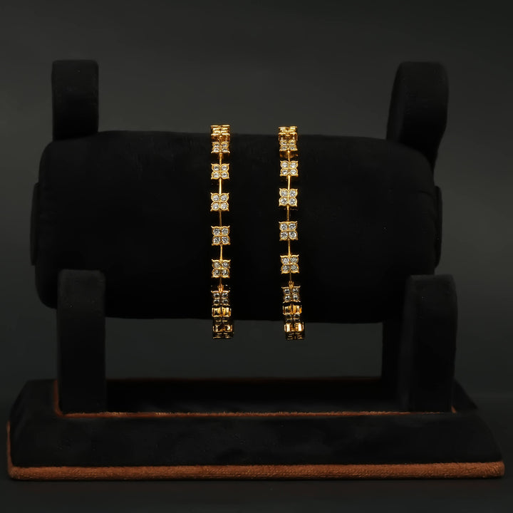 CZ Gold Finish Bangles