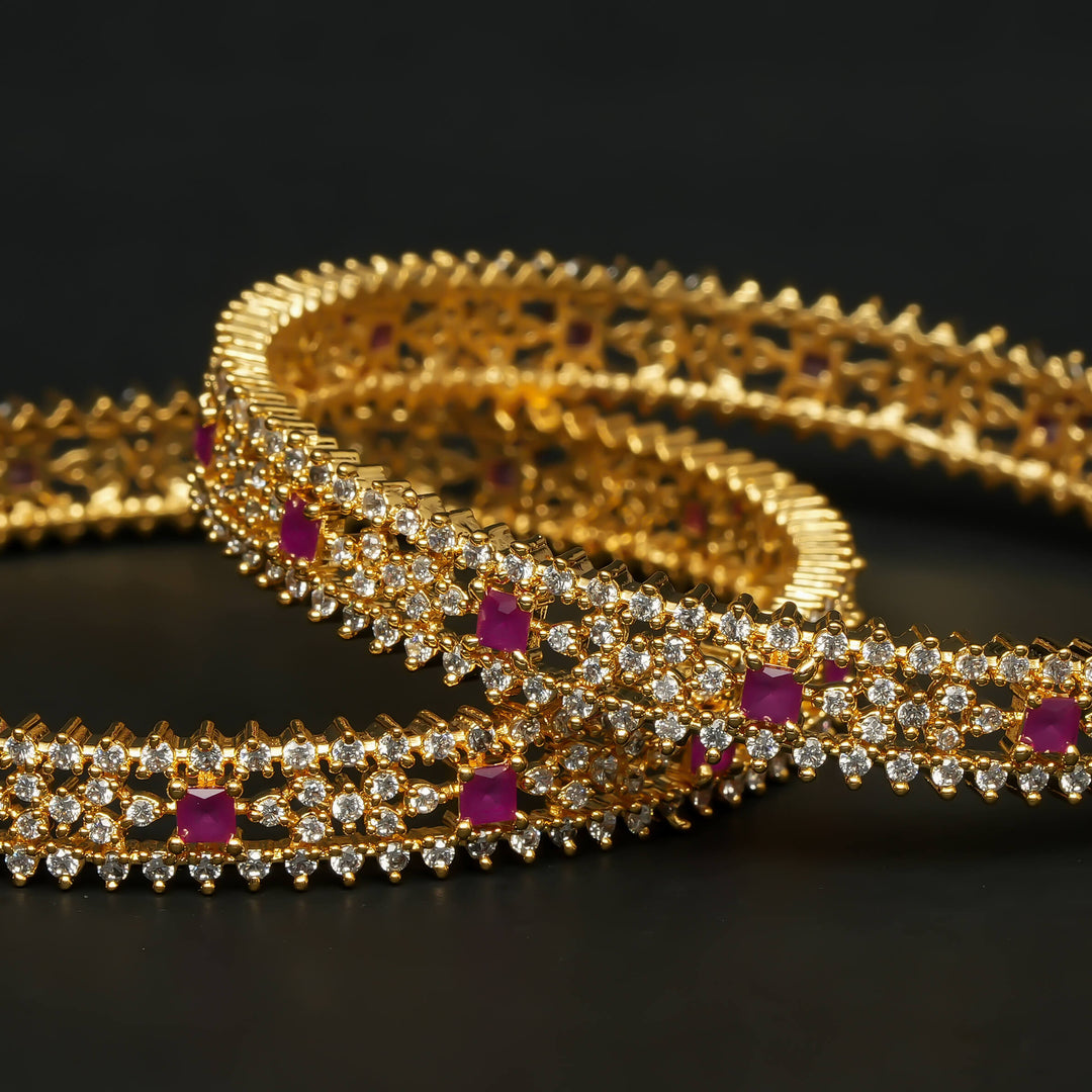 CZ Ruby Bangles