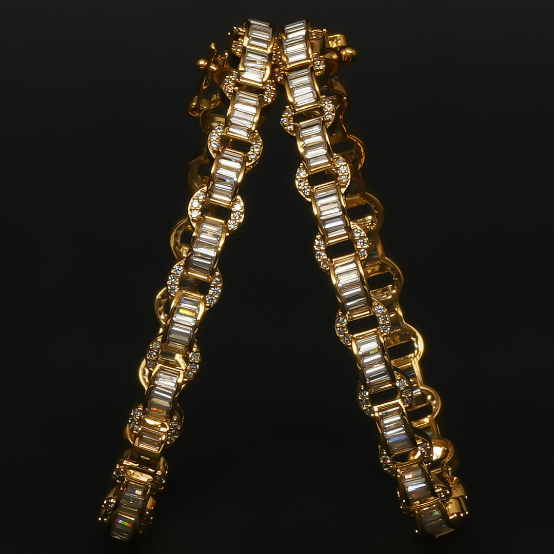 CZ Gold Finish Bangles