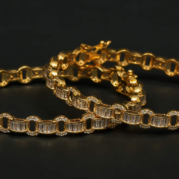 CZ Gold Finish Bangles