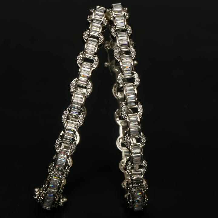 CZ White Gold Bangles