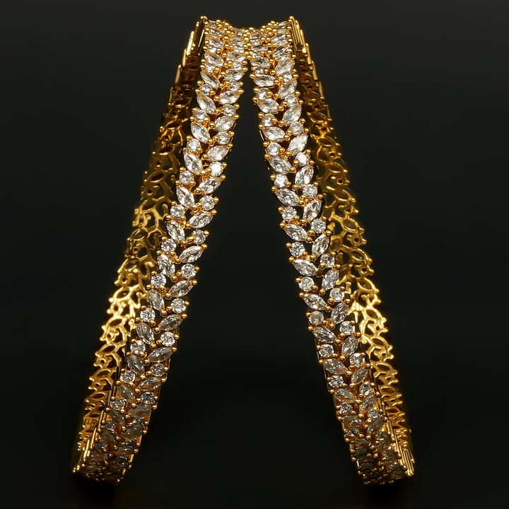 CZ Gold Finish Bangles