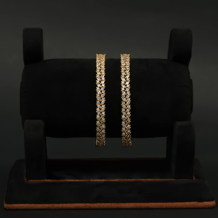 CZ Gold Finish Bangles