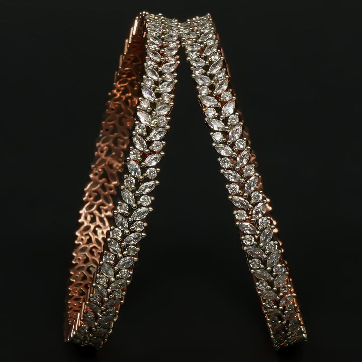 CZ Rose Gold Bangles