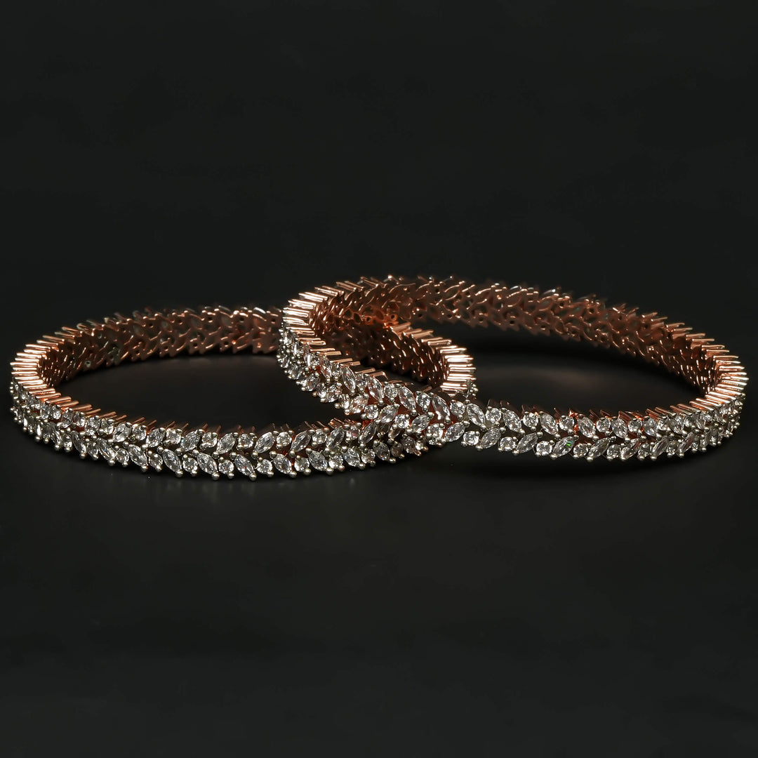 CZ Rose Gold Bangles