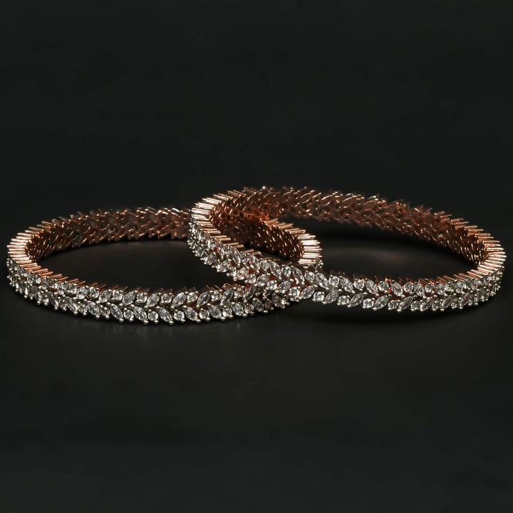 CZ Rose Gold Bangles